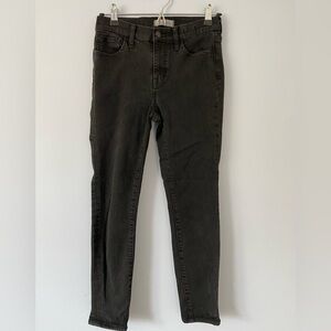 Madewell Roadtripper Skinny Jeans Womens 25 Black Stretch Denim